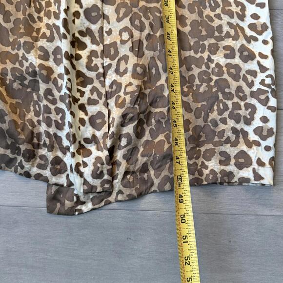 Neiman Marcus 100% Silk Leopard Print Robe - Picture 7 of 8
